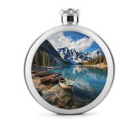Moraine Lake Canoes Flasque en acier inoxydable anti-fuite portable pour le camping, la pêche, les fêtes de mariage, 150 ml