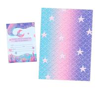 MORAINJAY 20 Cartes Invitation Anniversaire Enfant, Invitations pour Fête Garçon Fille, Accessoires Décoratifs Thème pour Sirène, 13x18 cm (Sans Enveloppes)