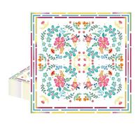 MORAINJAY 20 Pièces Serviettes Fête Floral,33x33cm Bohême Hawaiien Thème Tissues en Papier pour Thé de l'après-midi,BBQ,Pique-nique Été,Décoration Table 16 Invités