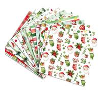 MORAINJAY 24 Feuilles Papier Scrapbooking Noel Rouge Vert 30x30cm, Création Cartes, Invitations, Origami, Journaling, Fond Papier Décoratif