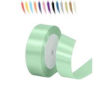 MORAINJAY 25mm Vert Émeraude Ruban Satin,2.5cm Ruban Rouleau pour Emballage Cadeaux,23 Mètres Satin Ribbon Roll pour Bouquets,Ballon,Couture,Nœuds,Gâteau,Décoration de Mariage/Anniversaire/Noël/Fête