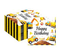 MORAINJAY 40 Serviettes en Papier Camion Chantier 33x33cm, Serviettes de Table Véhicule de Construction pour Fête d'Anniversaire Enfant, Décoration de Table et Accessoires de Fête