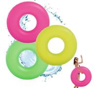 MORAINJAY Lot de 3 bouées gonflables pour adulte - Diamètre : 91 cm - Grand anneau de piscine - Pour l'été - Pour piscine d'été - Fête de piscine