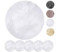 MORAINJAY Lot de 6 Sets de Table Or,38CM PVC Set de Table Rond élégants,Antidérapant|Résiste Chaleur|Lavable Pad de Table Décoration pour Cuisine Restaurant Table à Manger(ST005FL)