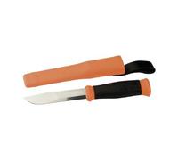 Morakniv 12057 Poignard Mora 2001, Lame 11 Cm Inox, Manche Gomme Noir, Étui Rigide Orange.