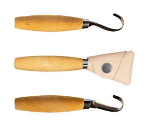 Morakniv Couteau Crochet 164 Gauche Courbe Étroit + Étui en Cuir 13386