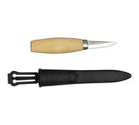 MORAKNIV Carving Droit 120 Couteau Fixe Mixte Adulte, Manche Bouleau Naturel