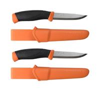 Morakniv Outil de Coupe Mora Companion S avec Étui - Lot de 2 - Acier Inoxydable - 2,5 mm - Usage Utilitaire - Fabriqué en Suède