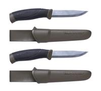 Morakniv Outil de Coupe Mora Companion S avec Étui - Lot de 2 - Acier Inoxydable - 2,5 mm - Usage Utilitaire - Fabriqué en Suède