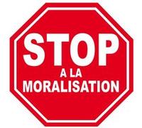 moralisation STOP - 5x5cm - Sticker/autocollant G