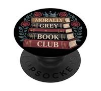 Morally Grey Book Club Dark Romance Fantasy Reader Aesthetic PopSockets PopGrip Adhésif