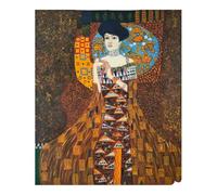 MORANA Huile sur toile peinte à la main, 50 x 60 cm, célèbre hommage Adele Bloch-Bauer II, Klimt, design élégant pour la maison et le bureau, excellence artistique, fabriquée en Italie