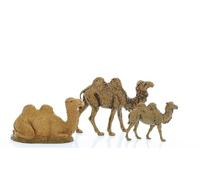 Moranduzzo 3 Chameaux Assortis pour Crèche de 6 Cm Échelle 1:32 - Figurines de Crèche Indestructibles - Peinture Finition à la Main, Produit Officiel, Fabriqué en Italie, Sculpteur M. Landi