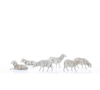 Moranduzzo 6 Moutons Assortis H. Max 2,7 cm pour Crèche de 8 cm Échelle 1:22 - Standard 8 - Figurines Incassables, Peintes à la Main, Produit Officiel, Fabriqué en Italie, Sculpteur M. Landi