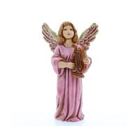 Moranduzzo Ange avec Lyre pour Crèche de 11 cm - Standard 11 - Échelle 1:20 - Figurine Indestructible, Peinte à la Main, Produit Officiel, Sculpteur M. Landi