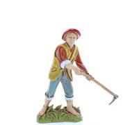 Moranduzzo Bêcheur pour Crèche de 10 Cm Échelle 1:20 - Figurines de Crèche Indestructibles - Style 700', Peinture Finition à la Main, Produit Officiel, Fabriqué en Italie, Sculpteur M. Landi