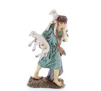 Moranduzzo Bon Pasteur pour Crèche de 10 Cm Échelle 1:20 - Figurines de Crèche Indestructibles - Style 700', Peinture Finition à la Main, Produit Officiel, Fabriqué en Italie, Sculpteur M. Landi