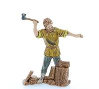 Moranduzzo Bûcheron pour crèche de 10 cm Échelle 1:20 - Figurines crèche PVC - Style 700 ", Peinture finie à la Main, Produit Officiel, fabriqué en Italie, sculpteur Martino Landi