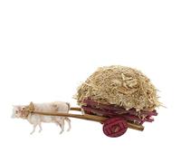 Moranduzzo Chariot avec Foin Adapté pour Crèche de 6 cm Échelle 1:32 - Mini 6 - Figurines Indestructibles, Finition à la Main, Sculpteur M. Landi, Fabriqué en Italie