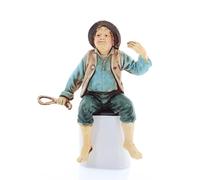 Moranduzzo Charretier pour Crèche de 10 Cm Échelle 1:20 - Figurines de Crèche Indestructibles - Style 700', Peinture Finition à la Main, Produit Officiel, Fabriqué en Italie, Sculpteur M. Landi