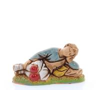 Moranduzzo Enfant Qui Dort pour Crèche de 10 Cm Échelle 1:20 - Figurines de Crèche Indestructibles - Style 700', Peinture Finition à la Main, Produit Officiel, Fabriqué en Italie, Sculpteur M. Landi