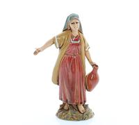 Moranduzzo Femme avec Amphore H 9,4 cm pour Crèche de 10 cm - Standard 10 - Figurine Incassable, Style Arabe, Peinture Finition Main, Produit Officiel, Made in Italy, Sculpteur M. Landi