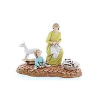 Moranduzzo Femme avec Enfant pour Crèche de 10 Cm Échelle 1:20 - Figurines de Crèche Indestructibles - Style 700', Peinture Finition à la Main, Produit Officiel, Fabriqué en Italie, Sculpteur M. Landi