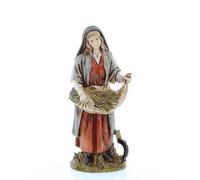 Moranduzzo Femme avec Faucille h 9 cm pour Crèche de 10 Cm Échelle 1:20 - Standard 10 - Figurine Incassable, Style Arabe, Peinte à la Main, Sculpteur M. Landi, Made in Italy