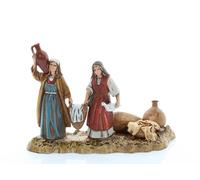 Moranduzzo Femmes avec Amphores et Linge - ÉCHELLE 1:20 - Standard 10 - Santons Incassables, Style Arabe, Peints à la Main, Produit Officiel, Made in Italy, Sculpteur M. Landi