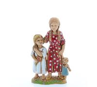 Moranduzzo Filles Debout pour Crèche de 10 Cm Échelle 1:20 - Figurines de Crèche Indestructibles - Style 700', Peinture Finition à la Main, Produit Officiel, Fabriqué en Italie, Sculpteur M. Landi
