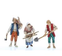 Moranduzzo Homme, Femme C/Bois et Pelle pour crèche 10 cm échelle 1:20 - Figures Incroyables - Style XVIIIe siècle, Peinture finie à la Main, Produit Officiel, Fabriqué en Italie, Sculpteur M. Landi