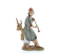 Moranduzzo Joueur de Flûte pour Crèche de 10 Cm Échelle 1:20 - Figurines de Crèche Indestructibles - Style Arabe, Peinture Finition à la Main, Produit Officiel, Fabriqué en Italie, Sculpteur M. Landi