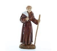Moranduzzo Moine pour Crèche de 10 Cm Échelle 1:20 - Figurines de Crèche Indestructibles - Style 700', Peinture Finition à la Main, Produit Officiel, Fabriqué en Italie, Sculpteur M. Landi