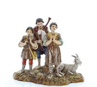 Moranduzzo Musiciens pour Crèche de 10 Cm Échelle 1:20 - Figurines de Crèche Indestructibles - Style 700', Peinture Finition à la Main, Produit Officiel, Fabriqué en Italie, Sculpteur M. Landi