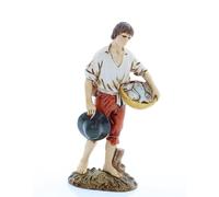 Moranduzzo Pêcheur pour Crèche de 12 Cm Échelle 1:15 - Figurines de Crèche Indestructibles - Style 700', Peinture Finition à la Main, Produit Officiel, Fabriqué en Italie, Sculpteur M. Landi