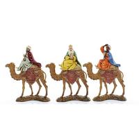Moranduzzo Rois Mages sur Chameau pour Crèche de 10 cm - Set 3 Personnages, Échelle 1:20 - Standard 10, Style '700, Peints à la Main, Produit Officiel, Made in Italy, Sculpteur M. Landi