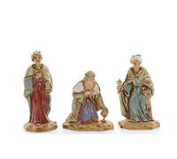 Moranduzzo Rois Mages (Trio) Adaptés à Crèche de 3,5 cm Échelle 1:16 - Micro 3,5 - Figurine Incassable, Style XVIIIe, Peinte à la Main, Sculpteur M. Landi, Fabriqué en Italie