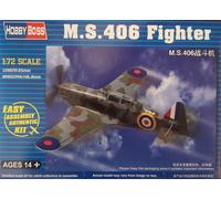 MORANE M.S.406 French Fighter WWII PLASTIC KIT 1/72 HOBBY BOSS (Easy Assembly)