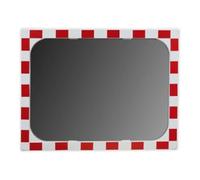 MORAVIA Miroir de circulation Moravia en verre Sekurit rouge/blanc 600 x 800 mm + 76 collier de serrage Quantité:1