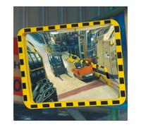 MORAVIA Moravia Industriespiegel en acrylique 600 x 800 mm cadre noir/jaune + collier Quantité:1