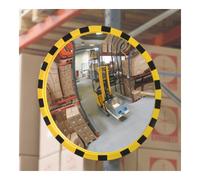 MORAVIA Moravia Industriespiegel rond en acrylique 800 mm cadre noir/jaune + collier Quantité:1