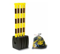 MORAVIA Moravia pédalier pliable noir/jaune 4 poteaux 50 x 900 mm + 10 m de chaîne 4 pcs. Quantité:1