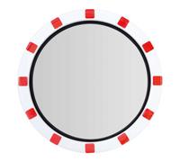 MORAVIA Moravia Rétroviseur de circulation rond en acier inoxydable 600 mm cadre rouge/blanc + collier 76 mm Quantité:1