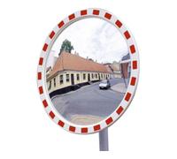 MORAVIA Moravia Rétroviseur de circulation rond en acrylique 800 mm cadre rouge/blanc + collier 76 mm Quantité:1