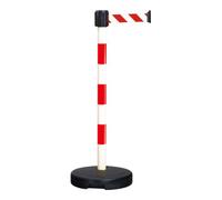 MORAVIA Moravia Support d'avertissement de ceintureBASIC avec bande hachurée rouge/blanc Longueur 3000 mm, 50 x 950 mm Quantité:1