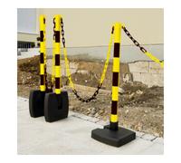 MORAVIA Moravia Support de chaîne pliable noir/jaune 50 × 900 mm avec 2 crochets à chaîne + plaque de base Quantité:1