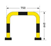 MORAVIA Moravia Support de protection contre les chocs Black Bull SWING pour usage intérieur pour cheville 640 x 750 mm Quantité:1