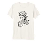 Moray Anguille Vélo Vélo Drôle Poisson Biker Vélo T-Shirt Haut de Gamme