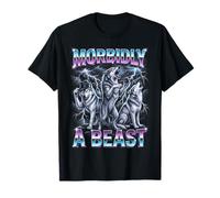 Morbidly A Beast Funny Alpha Wolf Meme Bootleg Y2K Graphic T-Shirt
