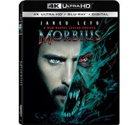 Morbius – Blu-ray 4K Ultra HD – 2 Pack, copie digitale, doublé, sous-titré, format grand écran